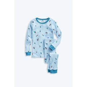 Summersalt Unisex Kids Pajamas Set size 10 Christmas Cotton Blue